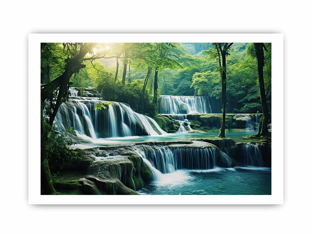 Waterfall Luxury Painting & Print-8