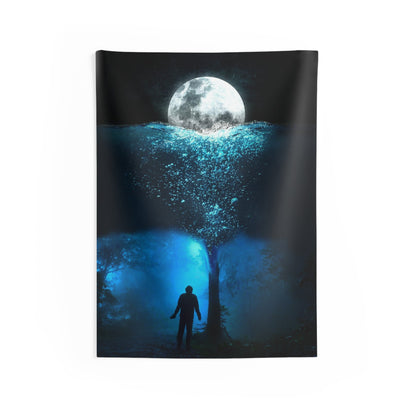 Man underwater Tapestry-0