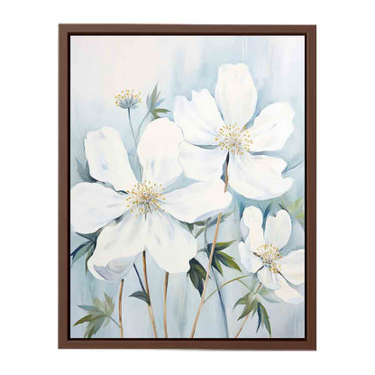 White Flower Canvas Art Print-6