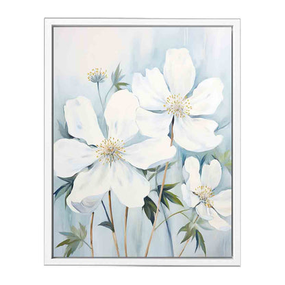 White Flower Canvas Art Print-5
