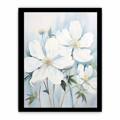 White Flower Canvas Art Print-7