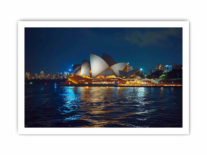 Opera House in Night Canvas Art Print-8
