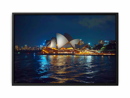 Opera House in Night Canvas Art Print-4