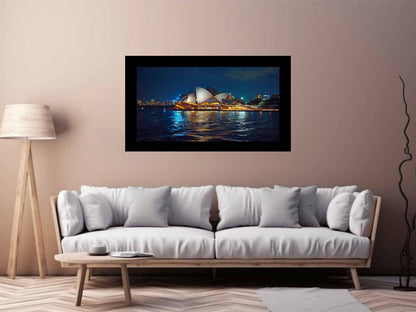 Opera House in Night Canvas Art Print-2
