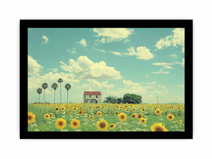 Isolated Home  Sunflower painting art-7