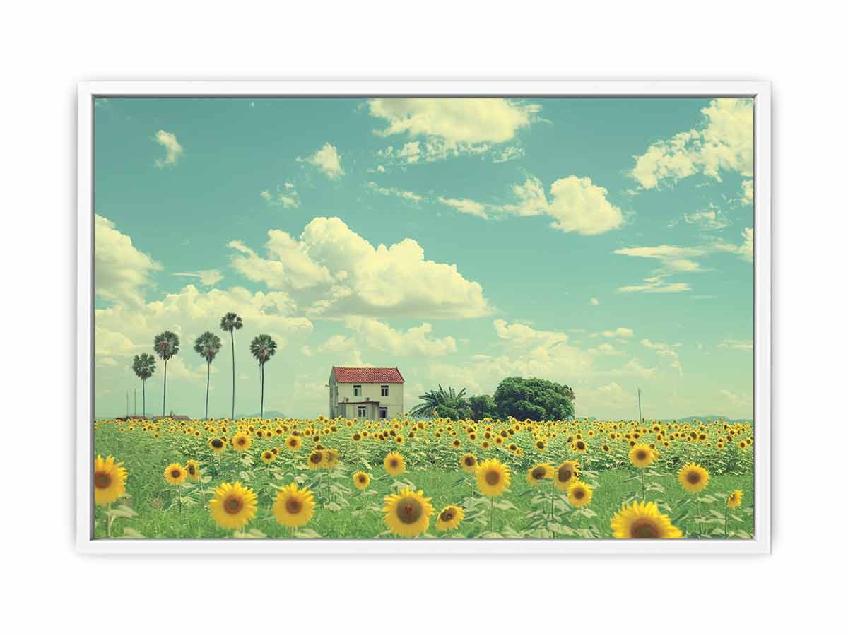 Isolated Home  Sunflower painting art-5